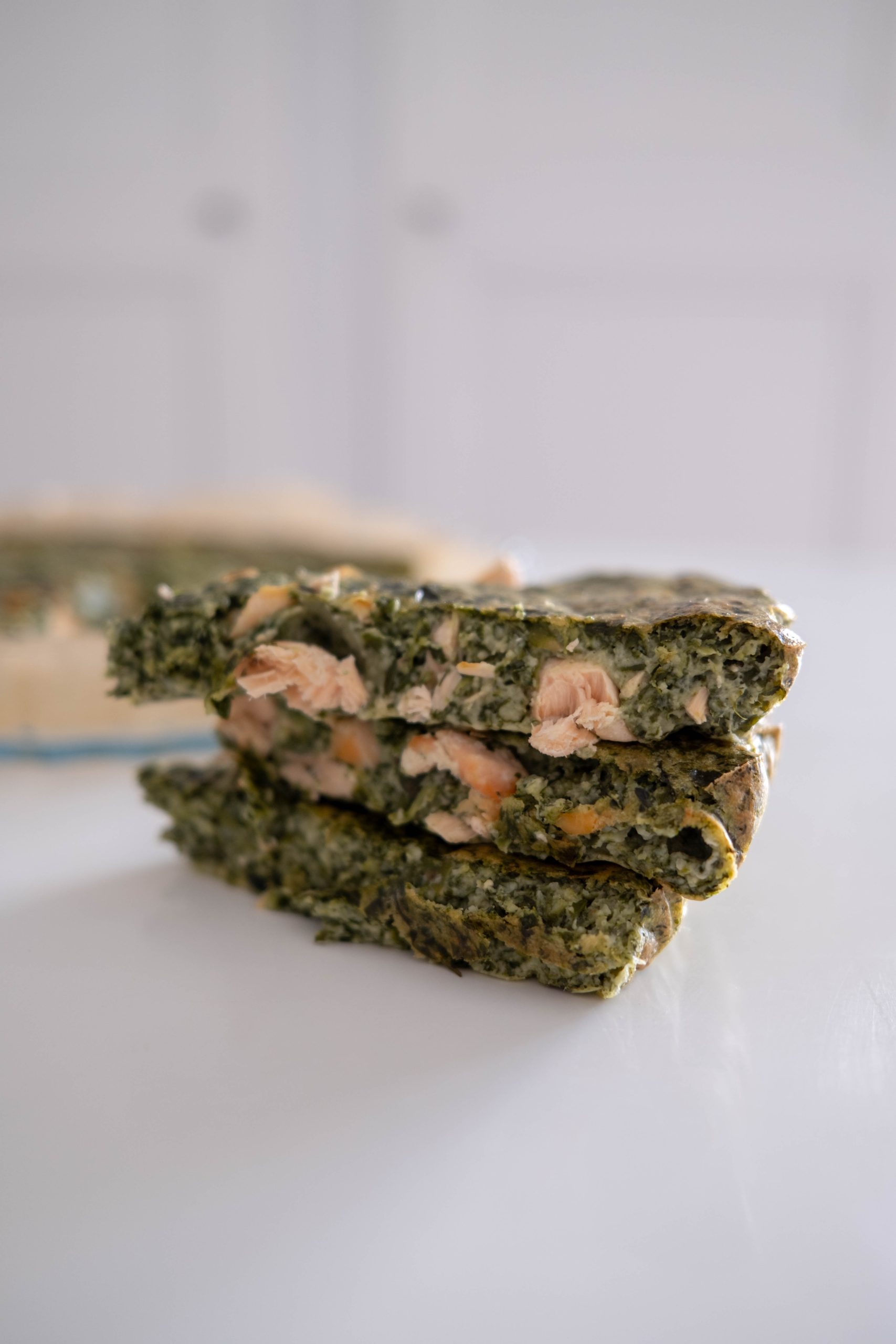 Quiche sans pâte épinards & saumon