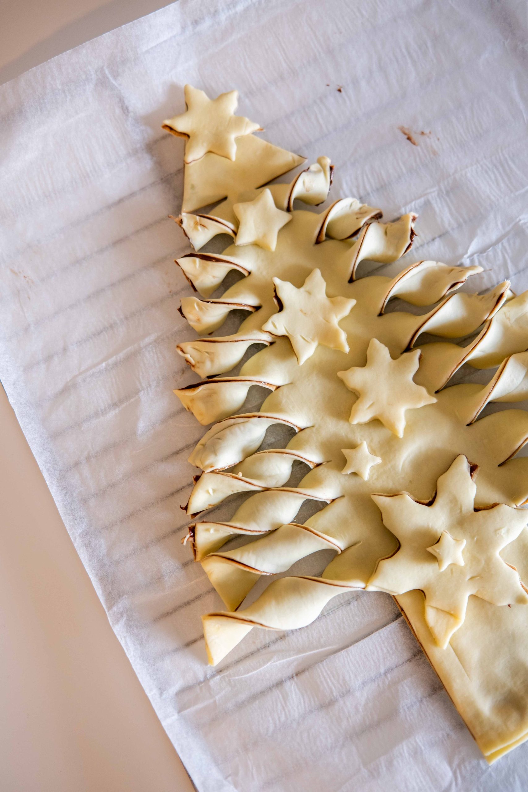 Le feuilleté sapin au Nutella pour Noël